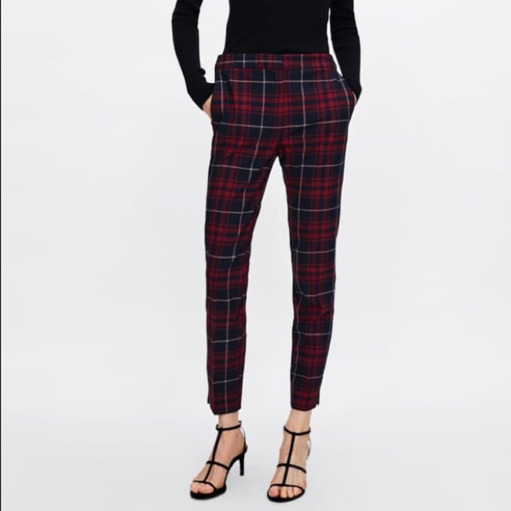 Zara Checkered Jogging Pants